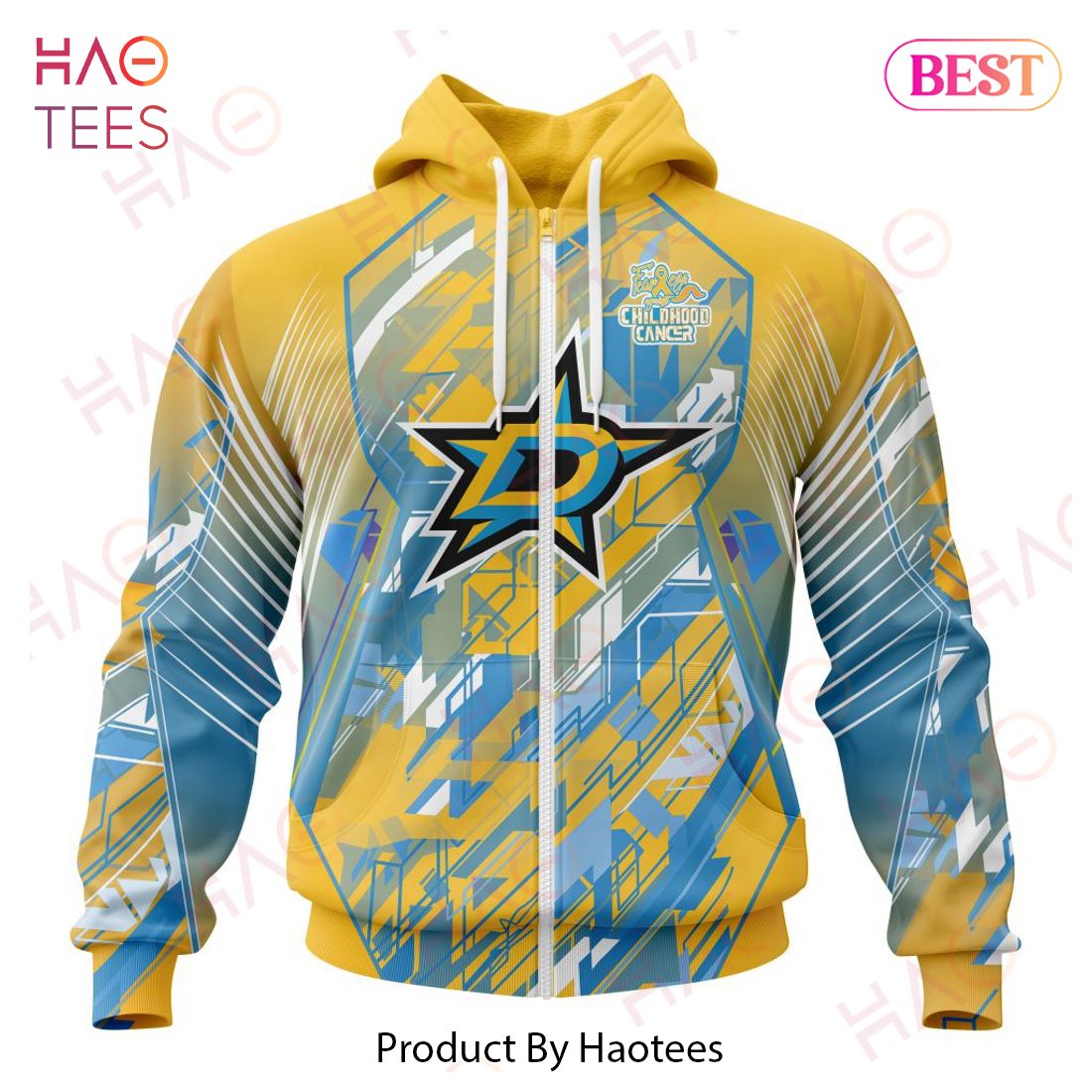 NHL Dallas Stars Specialized Design Fearless Against Childhood Cancers 3D Hoodie NHL Dallas Stars Specialized Design Fearless Against Childhood Cancers 3D Hoodie