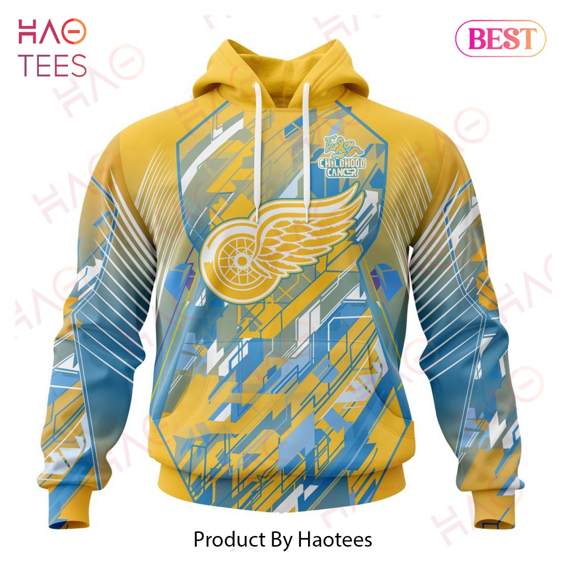 NHL Detroit Red Wings Specialized Design Fearless Against Childhood Cancers 3D Hoodie