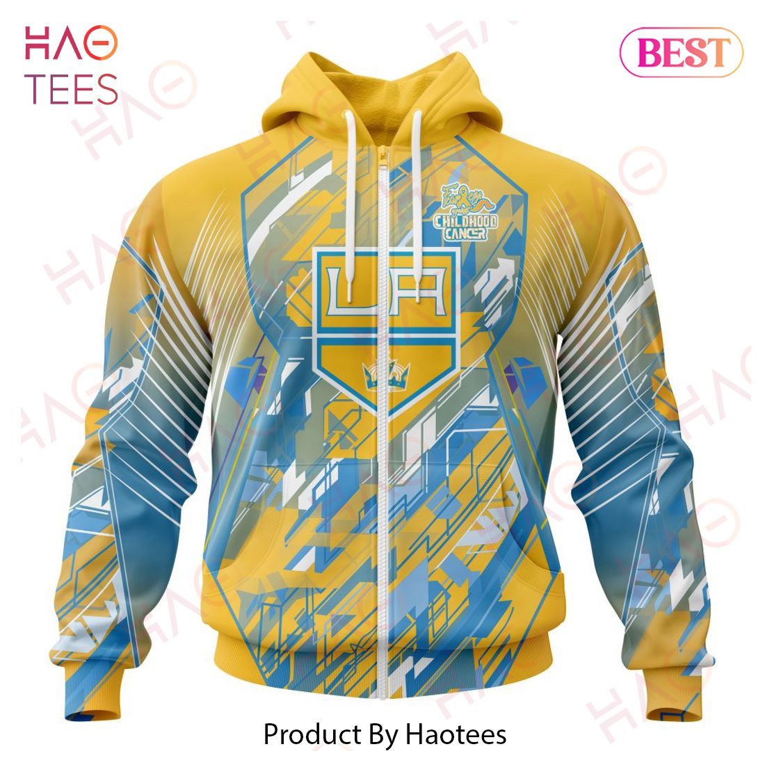 NHL Los Angeles Kings Specialized Design Fearless Against Childhood Cancers 3D Hoodie NHL Los Angeles Kings Specialized Design Fearless Against Childhood Cancers 3D Hoodie