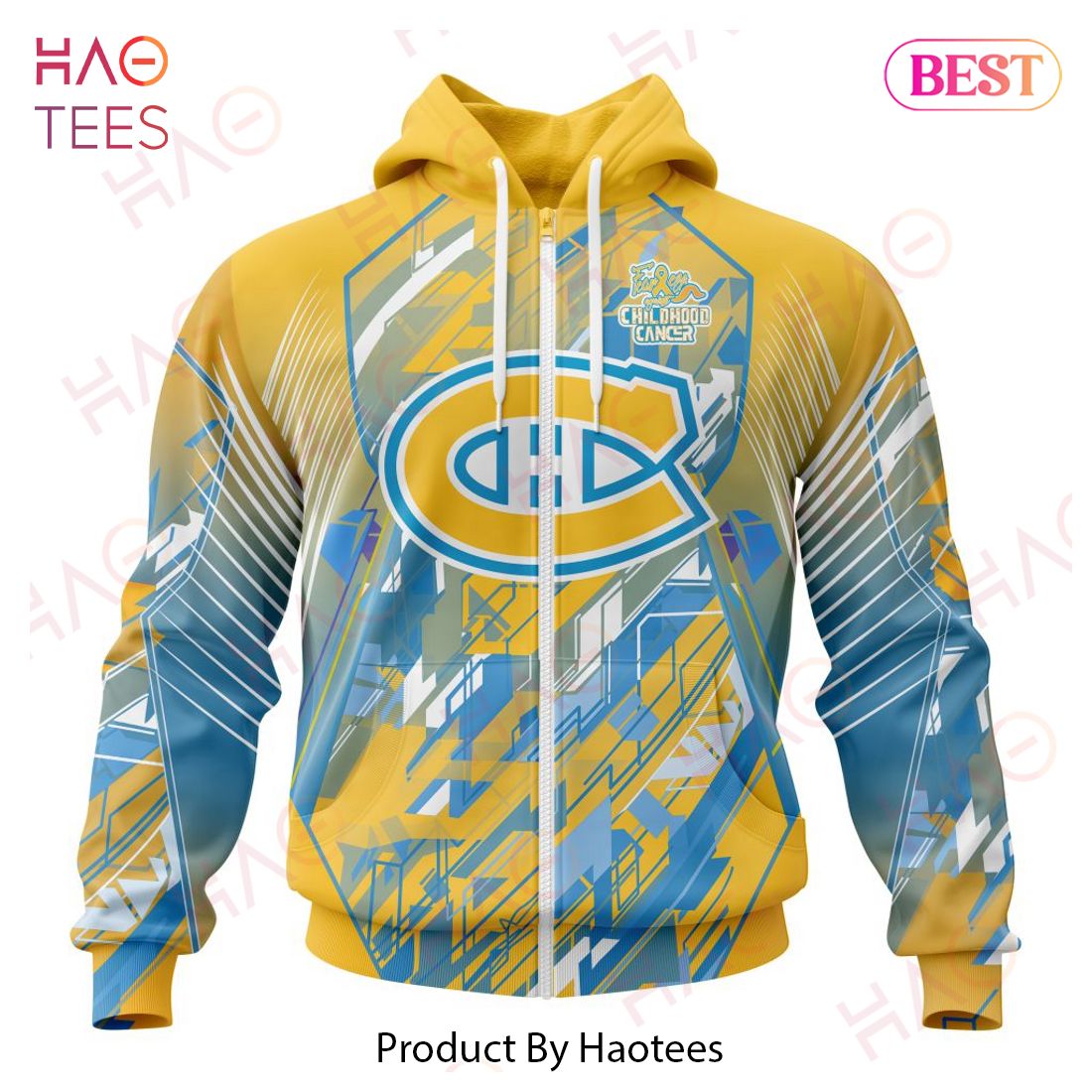 NHL Montreal Canadiens Specialized Design Fearless Against Childhood Cancers 3D Hoodie NHL Montreal Canadiens Specialized Design Fearless Against Childhood Cancers 3D Hoodie