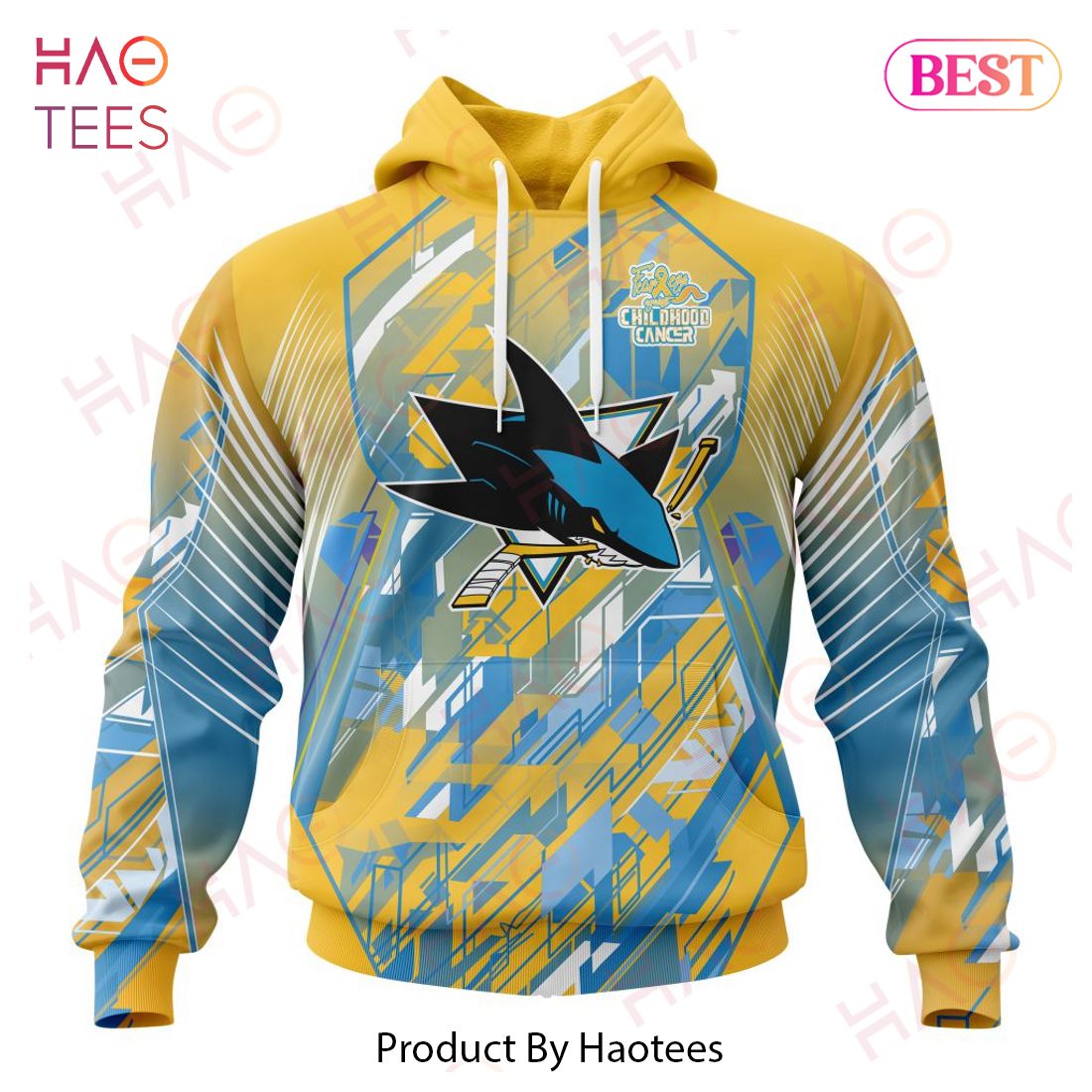 NHL San Jose Sharks Specialized Design Fearless Against Childhood Cancers 3D Hoodie
