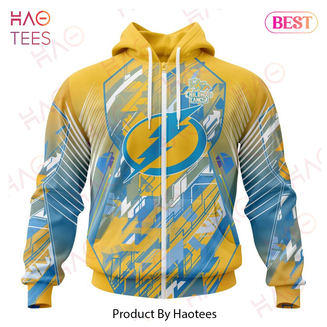 NHL Tampa Bay Lightning Specialized Design Fearless Against Childhood Cancers 3D Hoodie NHL Tampa Bay Lightning Specialized Design Fearless Against Childhood Cancers 3D Hoodie