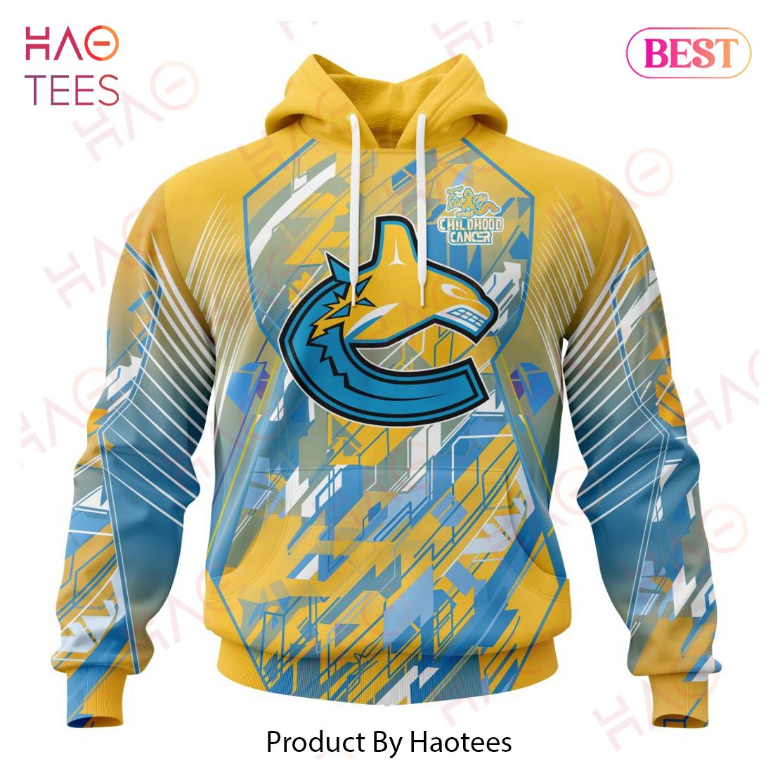 NHL Vancouver Canucks Specialized Design Fearless Against Childhood Cancers 3D Hoodie