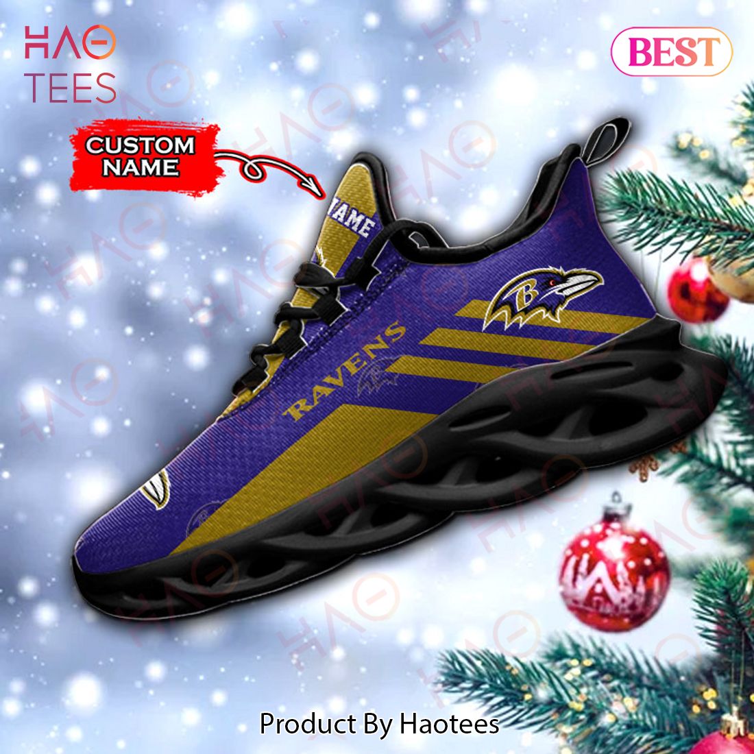 BEST NFL Baltimore Ravens Max Soul Sneaker Custom Name
