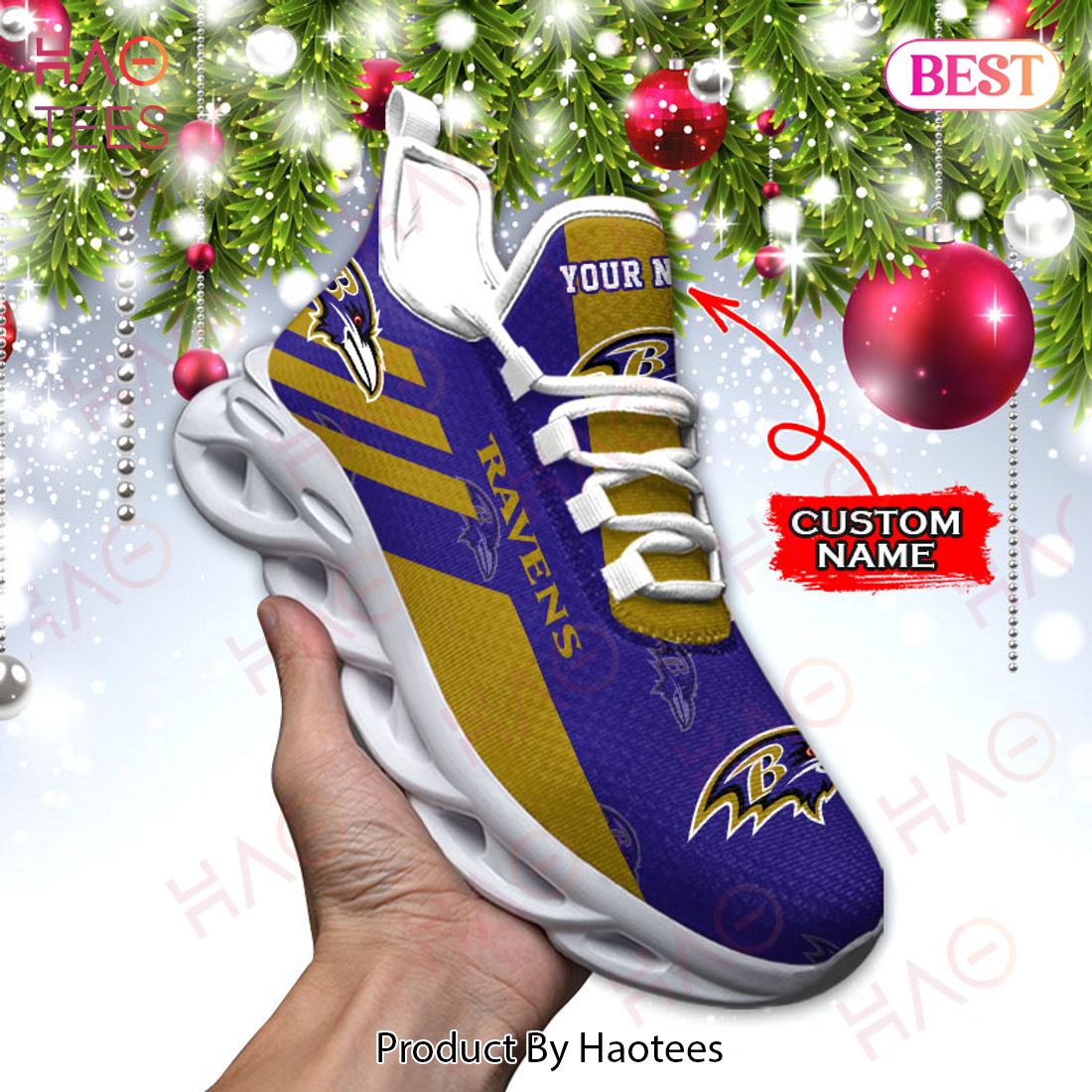 BEST NFL Baltimore Ravens Max Soul Sneaker Custom Name