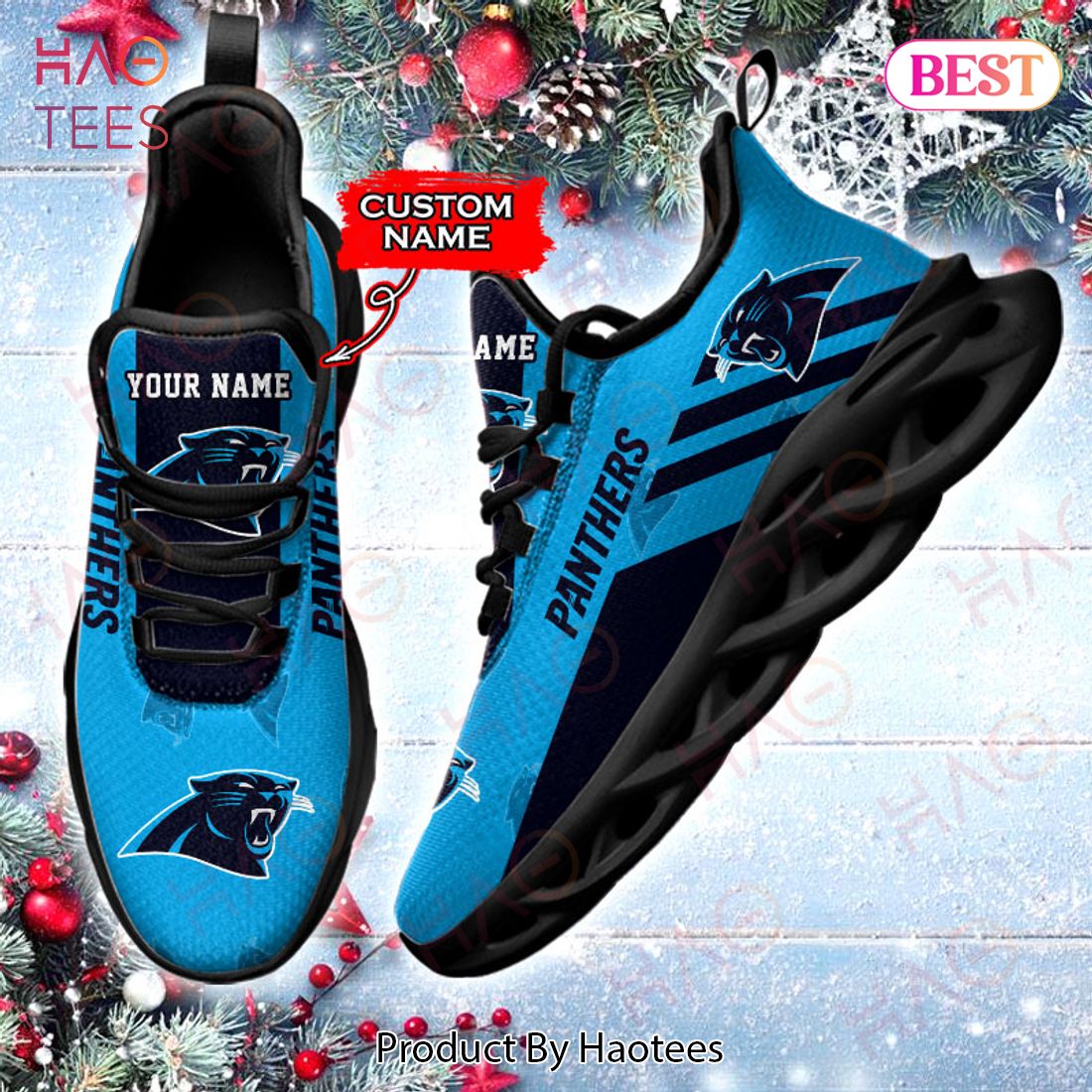 BEST NFL Carolina Panthers Max Soul Sneaker Custom Name