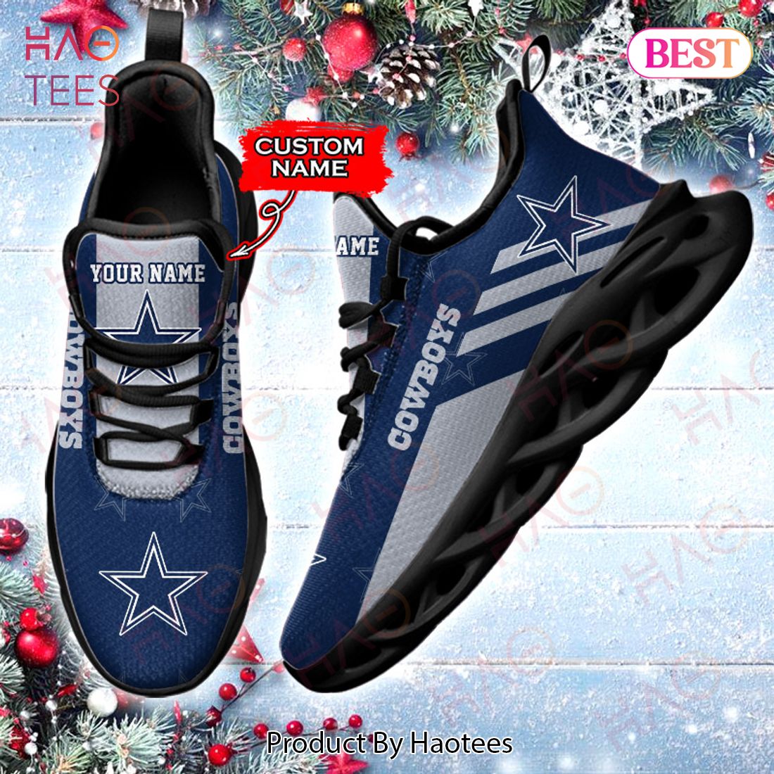 BEST NFL Dallas Cowboys Max Soul Sneaker Custom Name