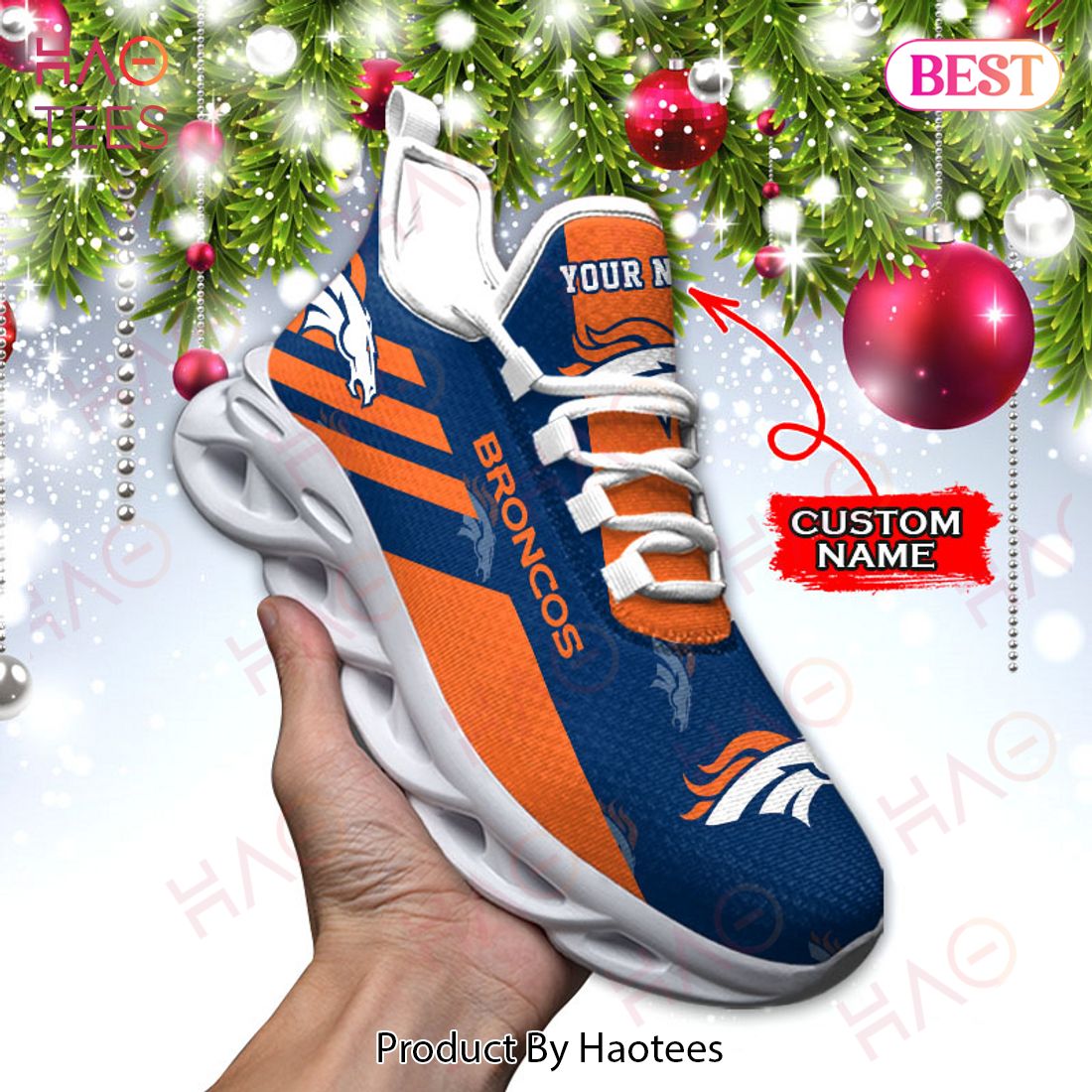 BEST NFL Denver Broncos Max Soul Sneaker Custom Name