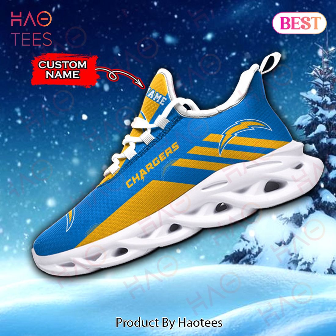 BEST NFL Los Angeles Chargers Max Soul Sneaker Custom Name BEST NFL Los Angeles Chargers Max Soul Sneaker Custom Name
