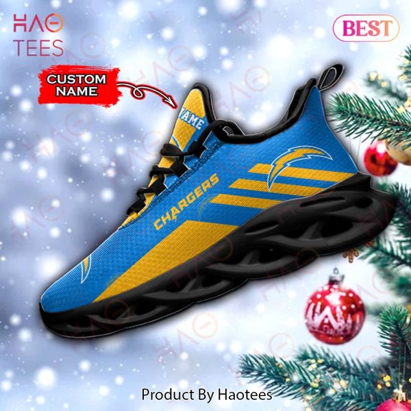 BEST NFL Los Angeles Chargers Max Soul Sneaker Custom Name