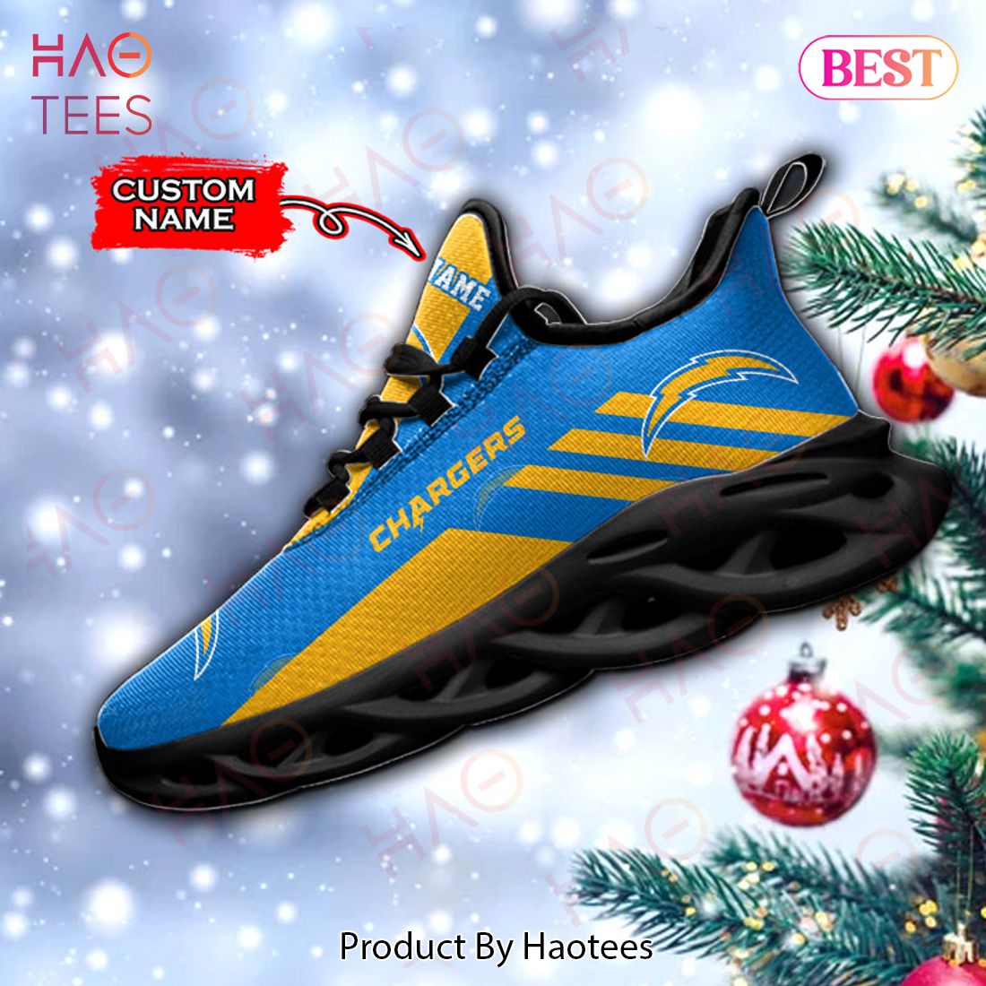 BEST NFL Los Angeles Chargers Max Soul Sneaker Custom Name BEST NFL Los Angeles Chargers Max Soul Sneaker Custom Name