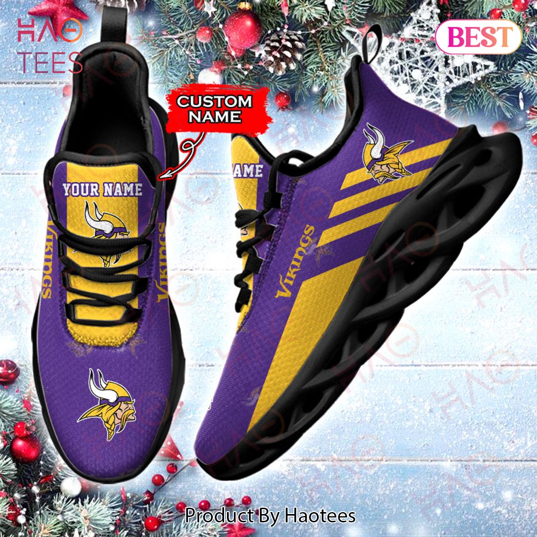 BEST NFL Minnesota Vikings Max Soul Sneaker Custom Name