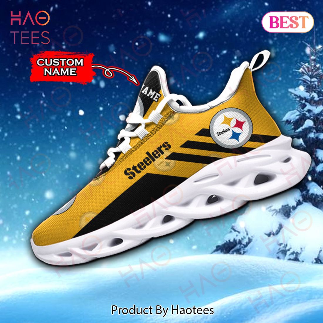 BEST NFL Pittsburgh Steelers Max Soul Sneaker Custom Name
