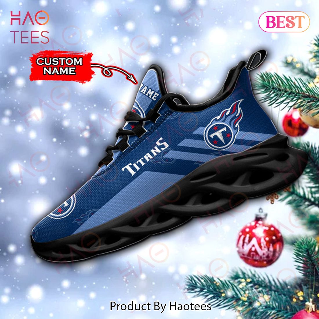 BEST NFL Tennessee Titans Max Soul Sneaker Custom Name BEST NFL Tennessee Titans Max Soul Sneaker Custom Name
