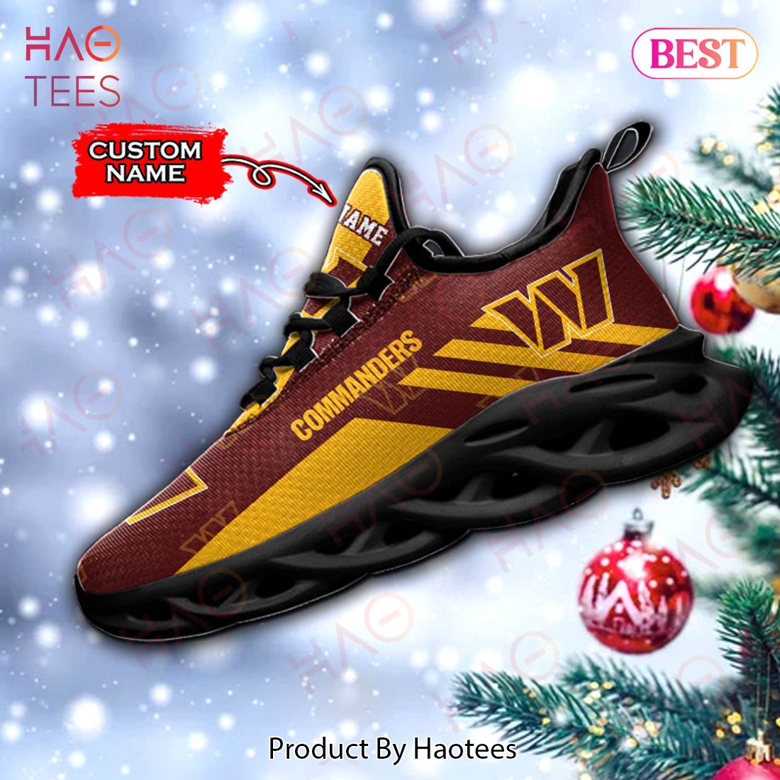 BEST NFL Washington Commanders Max Soul Sneaker Custom Name BEST NFL Washington Commanders Max Soul Sneaker Custom Name