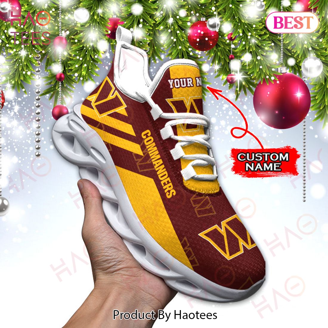BEST NFL Washington Commanders Max Soul Sneaker Custom Name BEST NFL Washington Commanders Max Soul Sneaker Custom Name