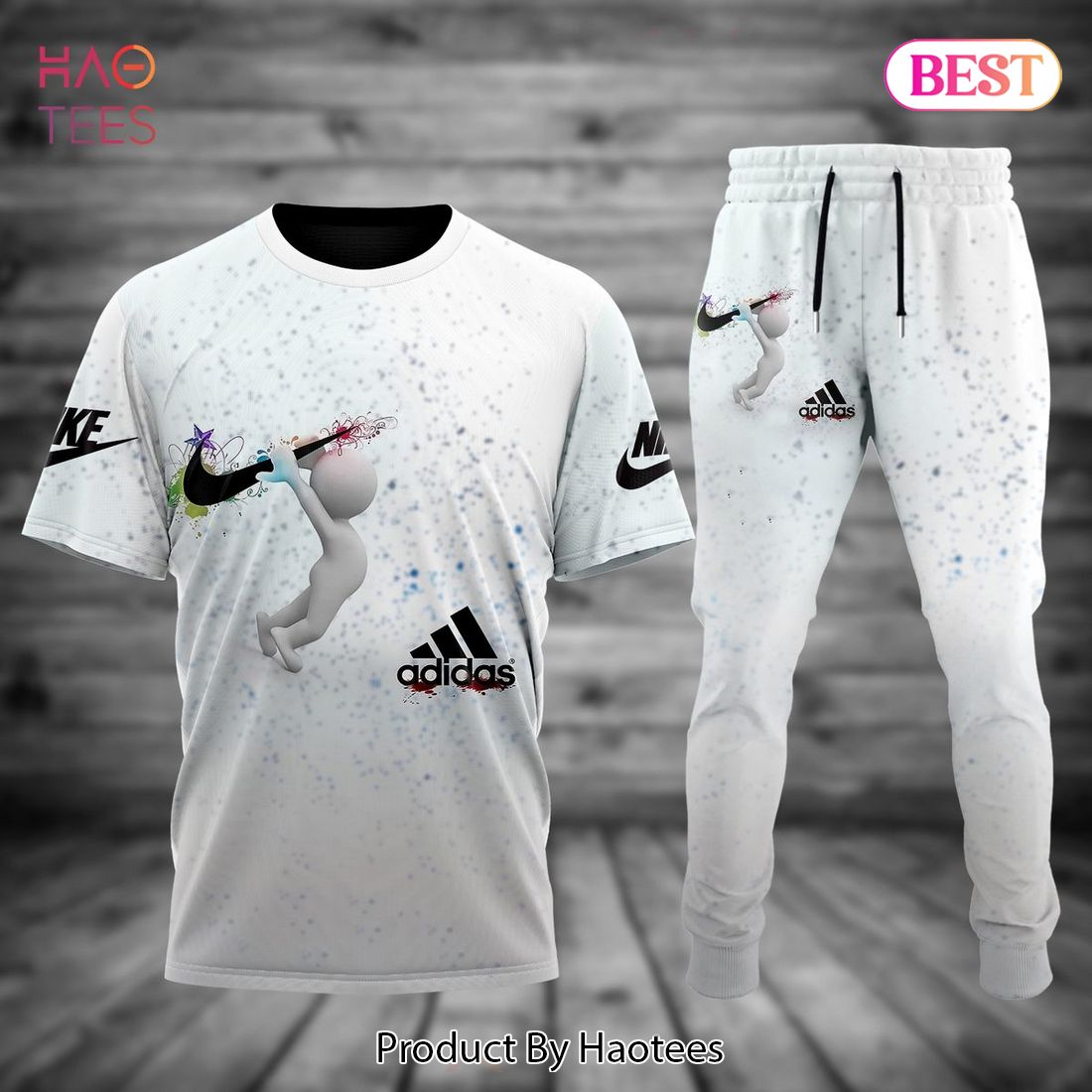 BEST Nike White Mix Logo Luxury Brand T-Shirt And Pattern Limited Edition