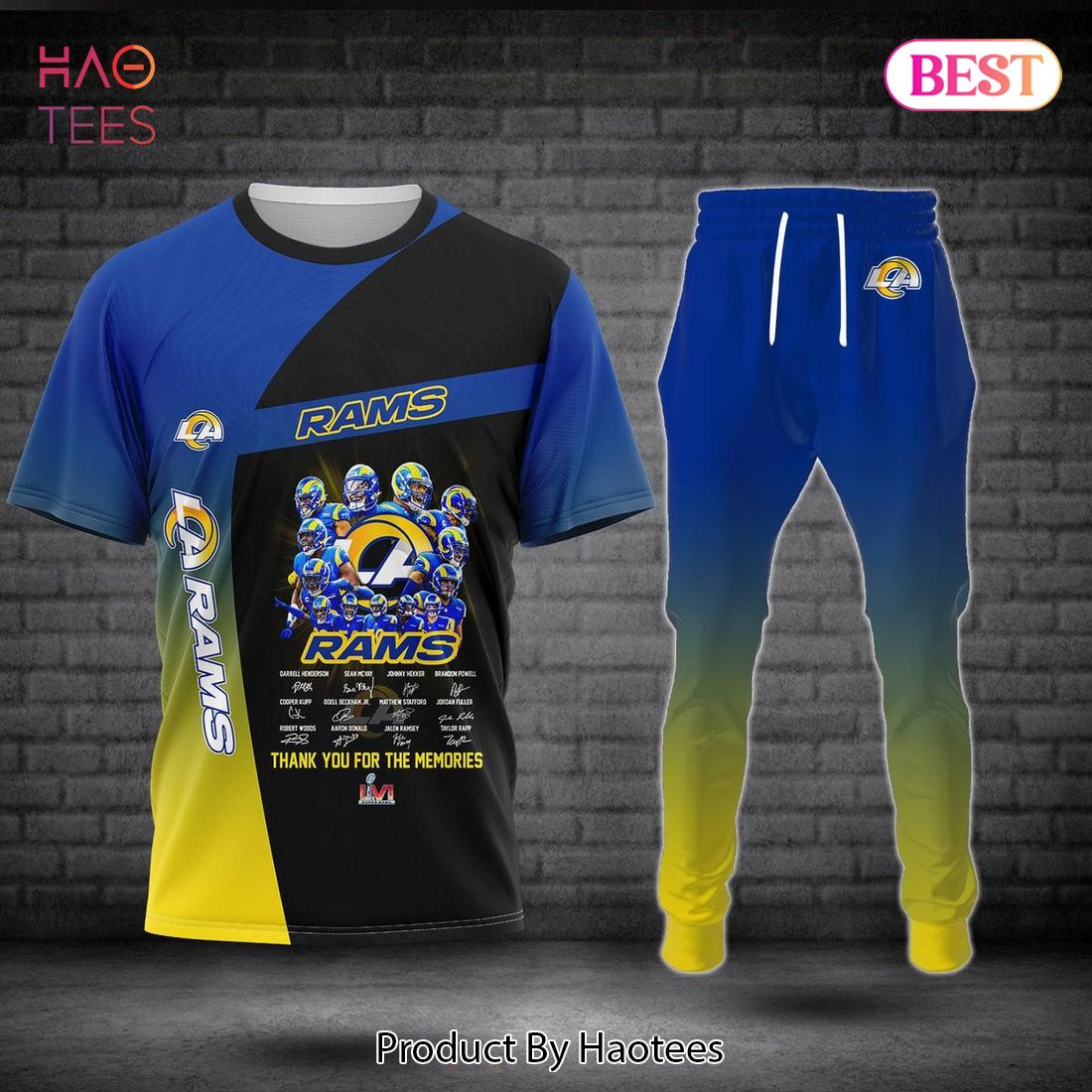 BEST RAMS Luxury Brand T-Shirt And Pants Limited Edition