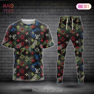 HOT Louis Vuitton Luxury Brand Full Color T-Shirt And Pants Limited Edition