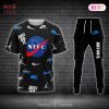 NEW Nike Red Mix White Luxury Brand T-Shirt And Pants All Over Ptinted