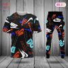 NEW Nike Red Mix White Luxury Brand T-Shirt And Pants All Over Ptinted