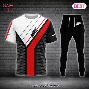 NEW Nike White Red Black Luxury Brand T-Shirt And Pants Limited Edition