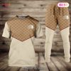 THE BEST Gucci Luxury Brand Full Brown Color T-Shirt And Pants Limited Edition