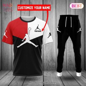 TRENDDING Jordan Luxury Brand Red White Black T-Shirt And Pants Limited Edition