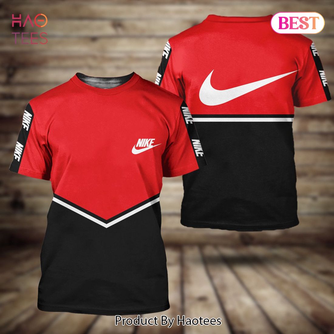 AVAILABLE Nike Red Mix Black Luxury Brand 3D T-Shirt Limited Edition Luxury Store