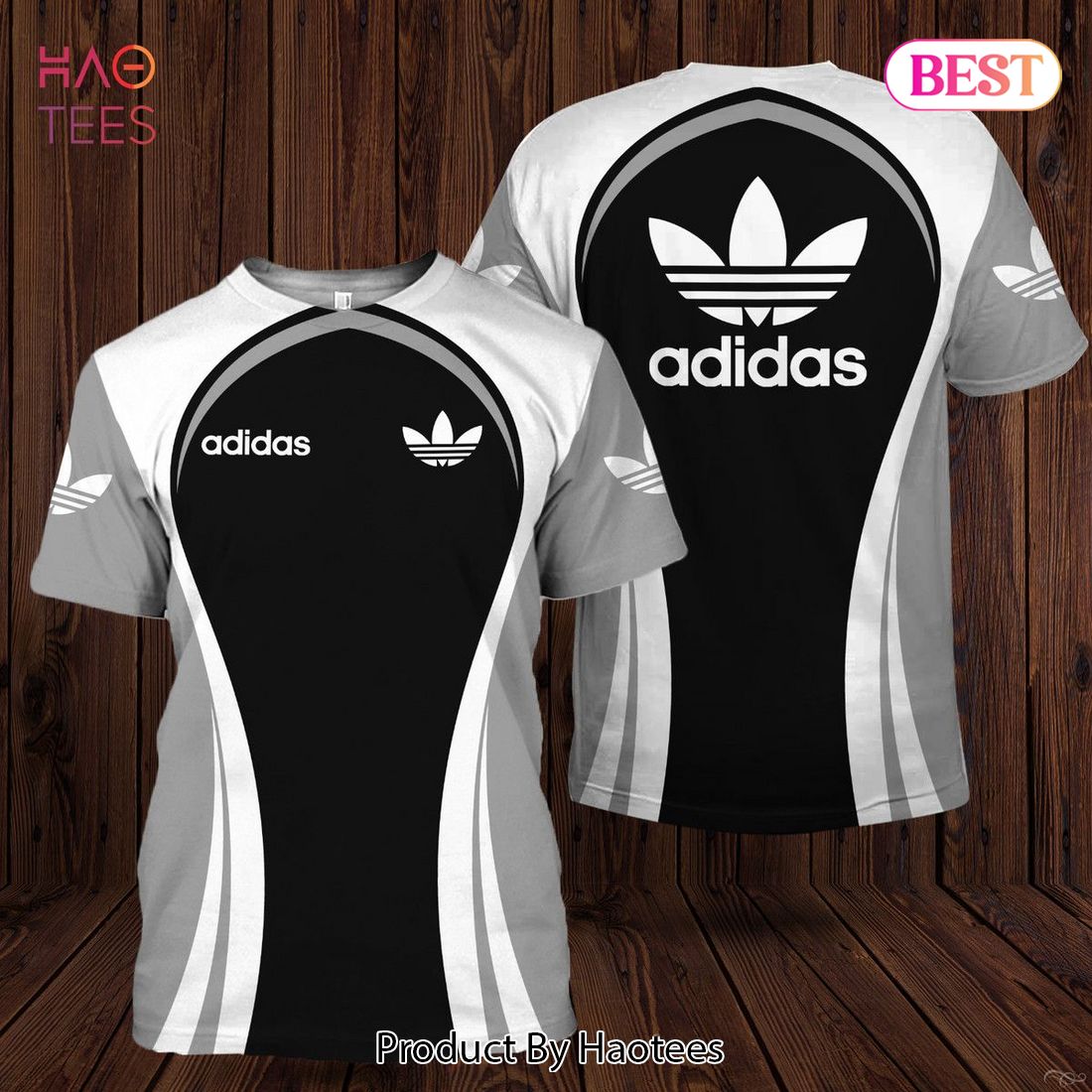 BEST Adidas 3D T-Shirt Black Mix Color Luxury Store