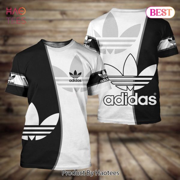 BEST Adidas 3D-Tshirt Black White Luxury Color