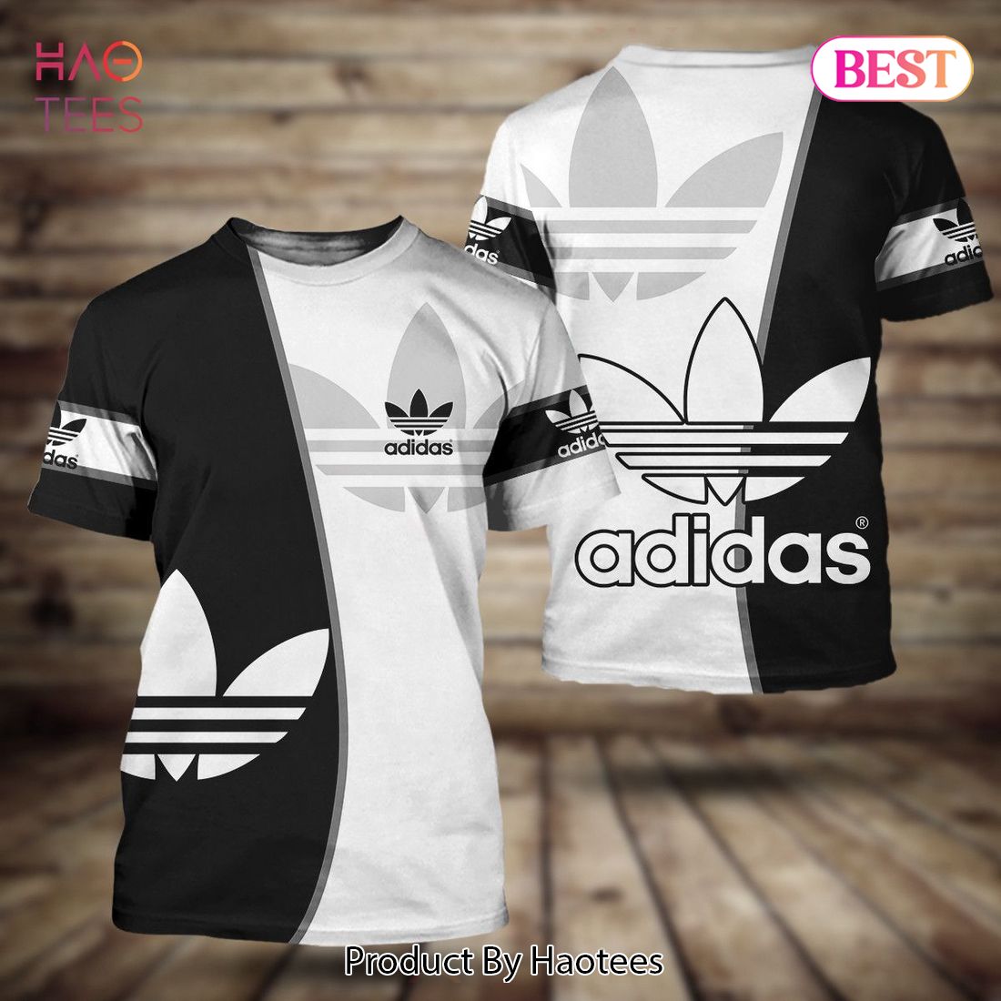 BEST Adidas 3D-Tshirt Black White Luxury Color Luxury Store