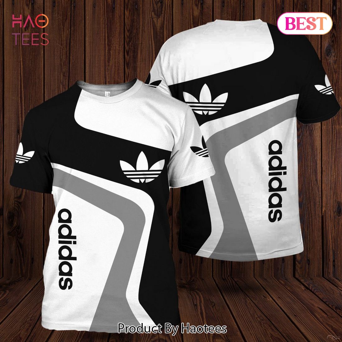 BEST Adidas Black Mix Luxury Color 3D T-Shirt Luxury Store