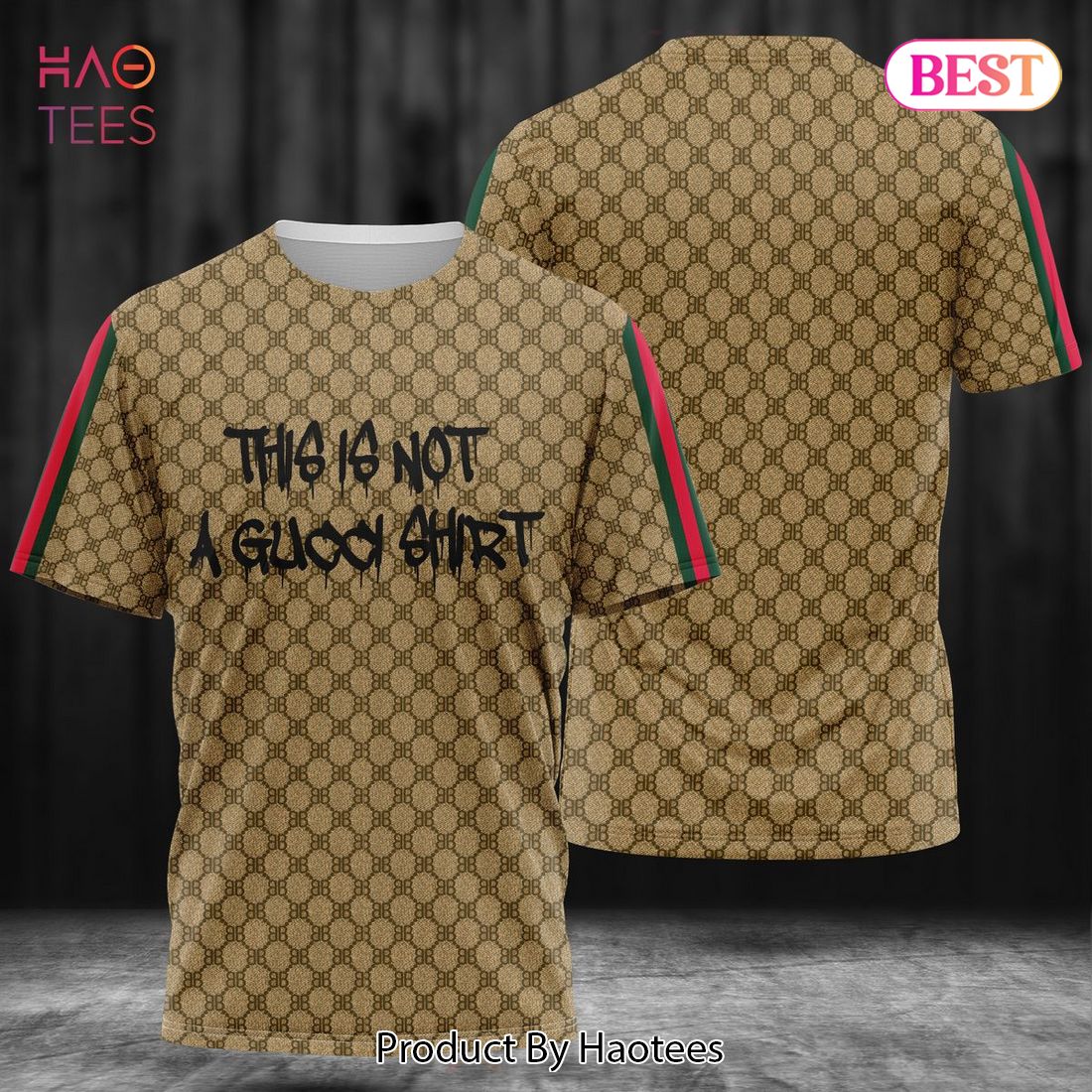 BEST Gucci Brown Luxury Color Full Printing 3d T-Shirt Limited Edition