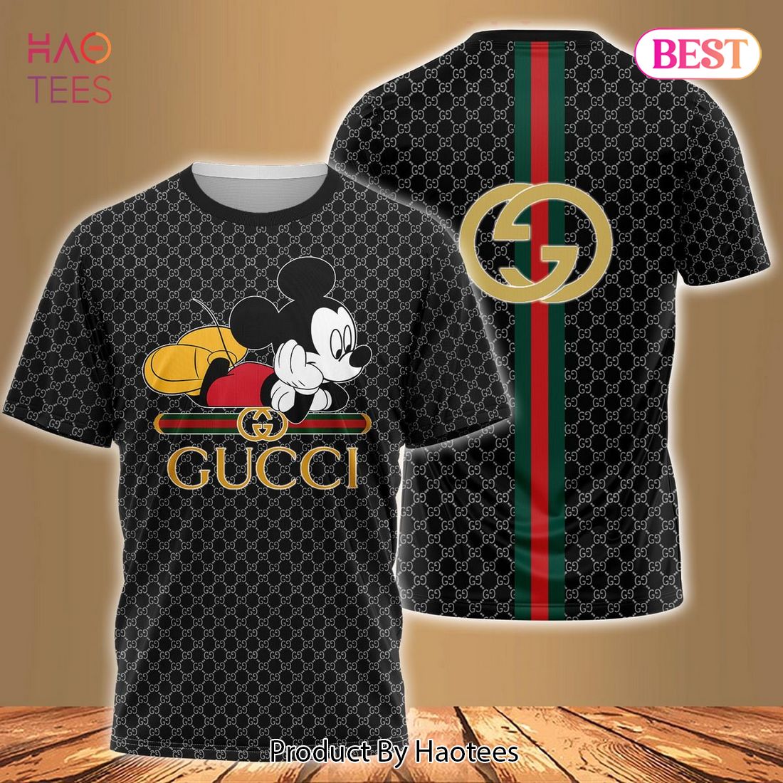 BEST Gucci Mickey Mouse Luxury Brand 3D T-Shirt Luxury Store