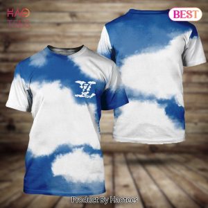 BEST Louis Vuitton Blue Tie Dye Luxury Brand 3D T-Shirt Limited Edition