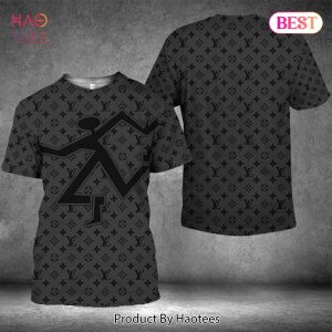 BEST Louis Vuitton Dark Color Luxury Brand Full Logo 3D T-Shirt Limited Edition