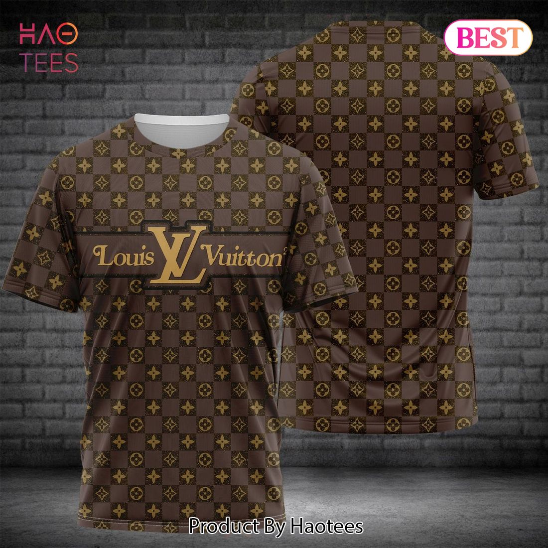 BEST Louis Vuitton Luxury Brand Brown Color 3D T-Shirt Limited Edition