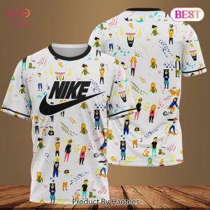 BEST Nike Black Logo Mix Full Printing Luxury Brand 3D T-Shirt Limited Edition