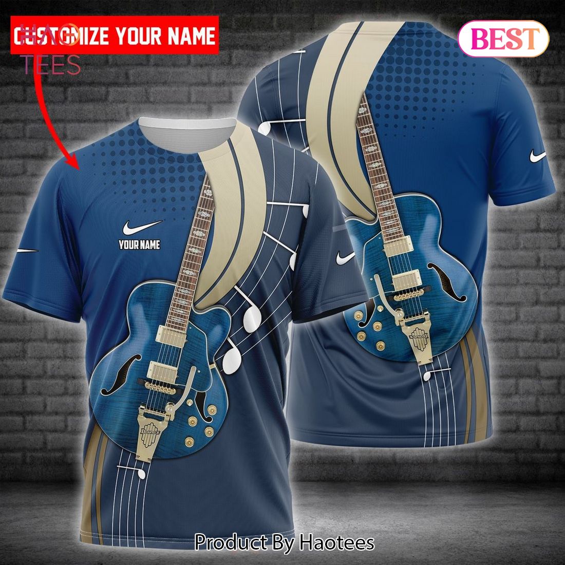 BEST Nike Blue Luxury Color 3D T-Shirt Limited Edition