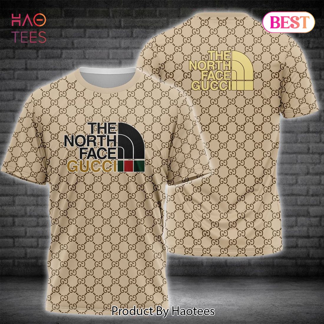 BEST The North Face Gucci Luxury Brand 3D T-Shirt