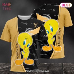 BEST Tweety Cartoon Louis Vuitton 3D T-Shirt Luxury Brand POD Design