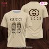 Gucci Gold Logo Full Printing 3D T-Shirt Limited Edition