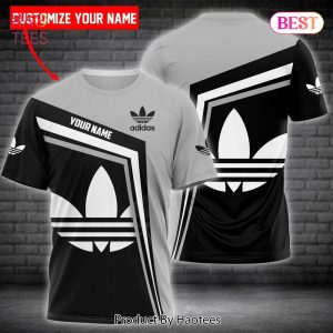 HOT Adidas Luxury Brand Black Grey 3D T-Shirt Limited Edition