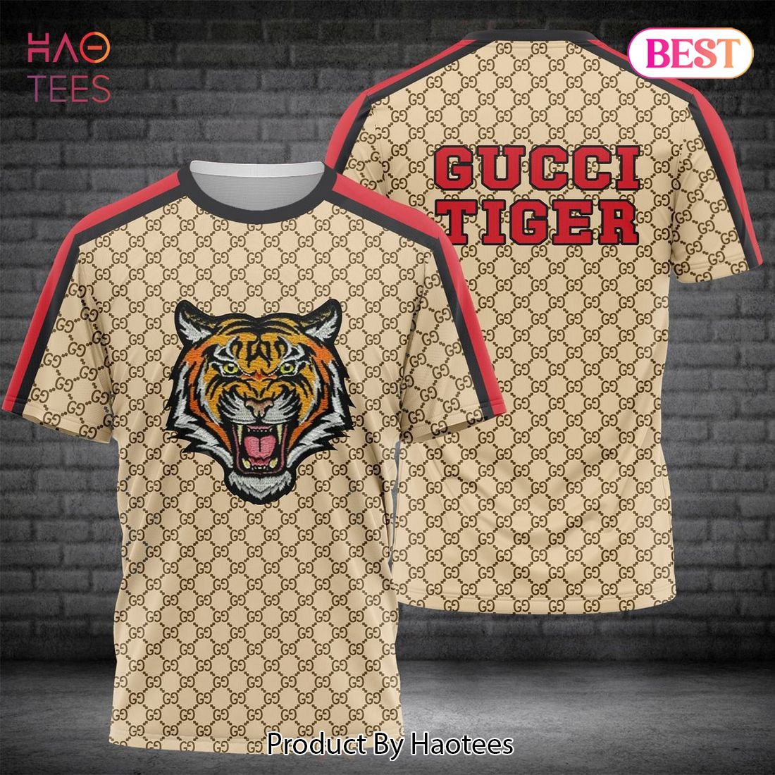 HOT Gucci Tiger Full Printing Luxury Brand 3D T-Shirt