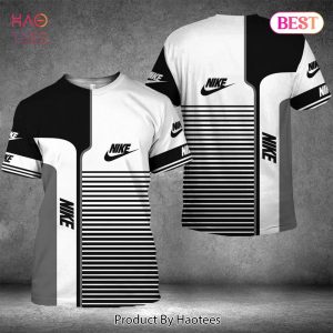 HOT Nike Black and White Stripes Luxury Brand 3D T-Shirt Limited Edition