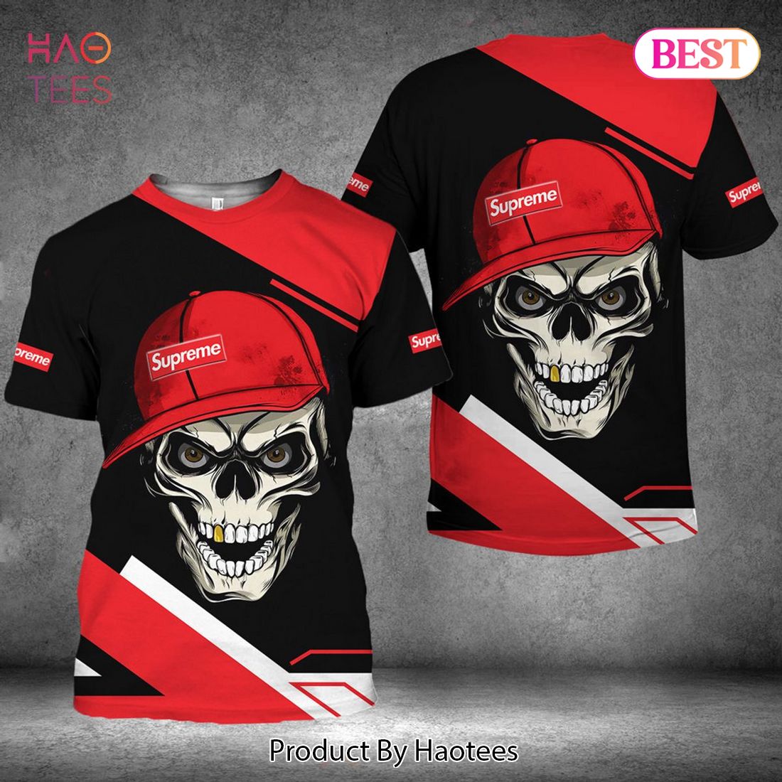 HOT Skullcap Supreme Luxury Brand 3D T-Shirt POD Design