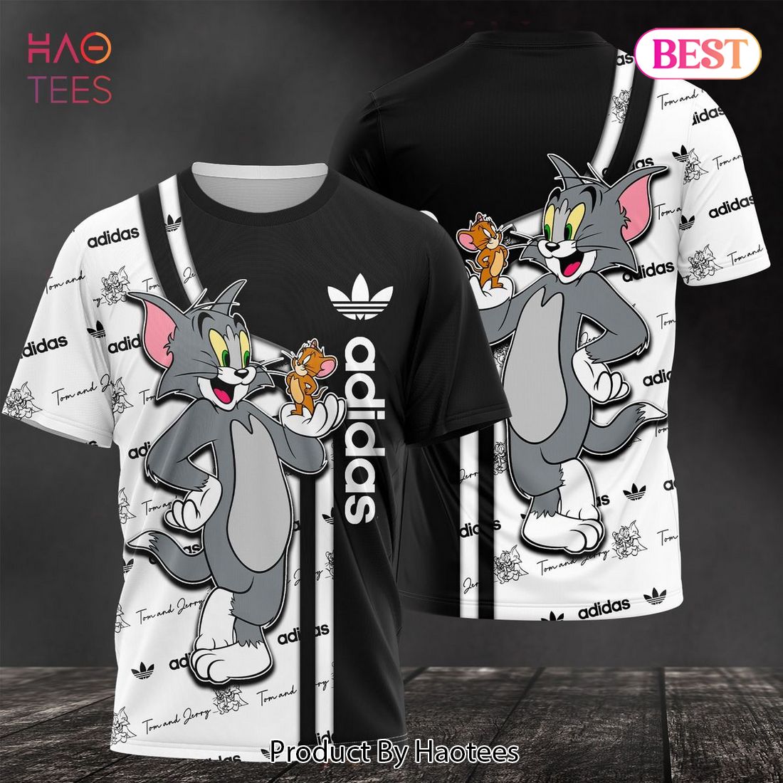 HOT Tom And Jerry Adidas 3D T-Shirt Inspired Personalized Customized