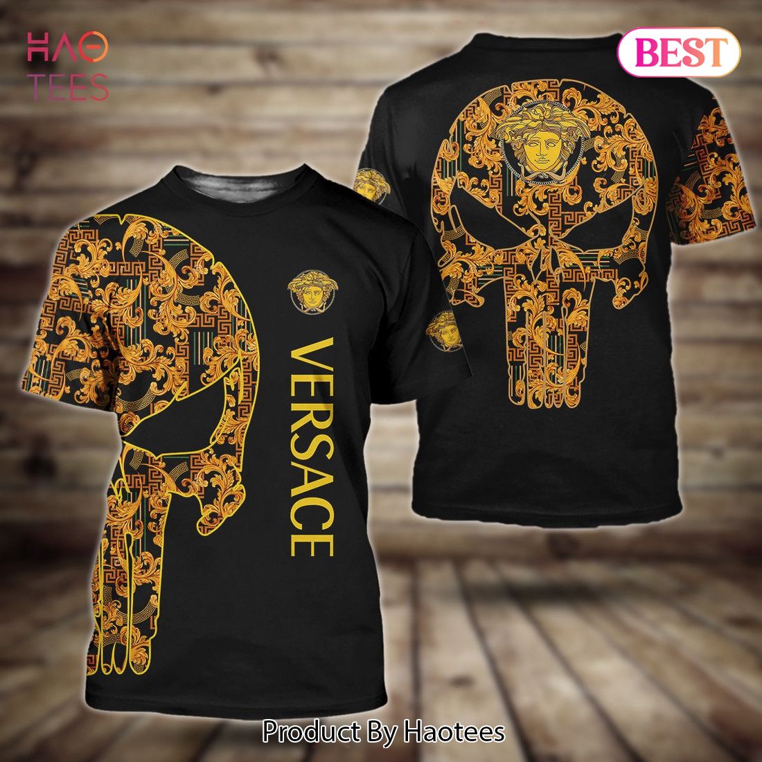 HOT Versace Black Mix Gold Luxury Brand 3D T-Shirt Limited Edition
