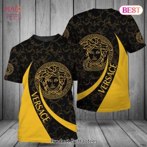 HOT Versace Luxury Pattern Black Gold 3D T-Shirt Limied Edition